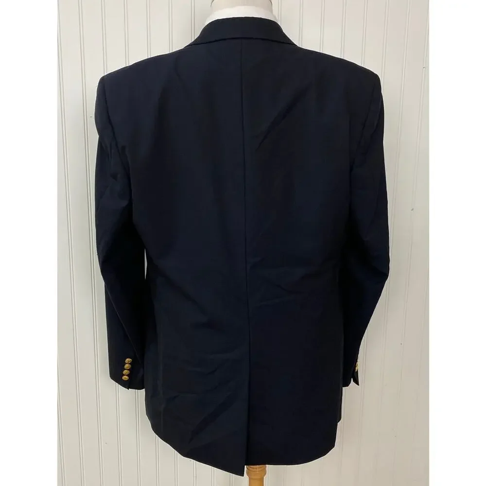 Brooks Brothers Madison Loro Piana gold 2-button wool blazer suit jacket 44L